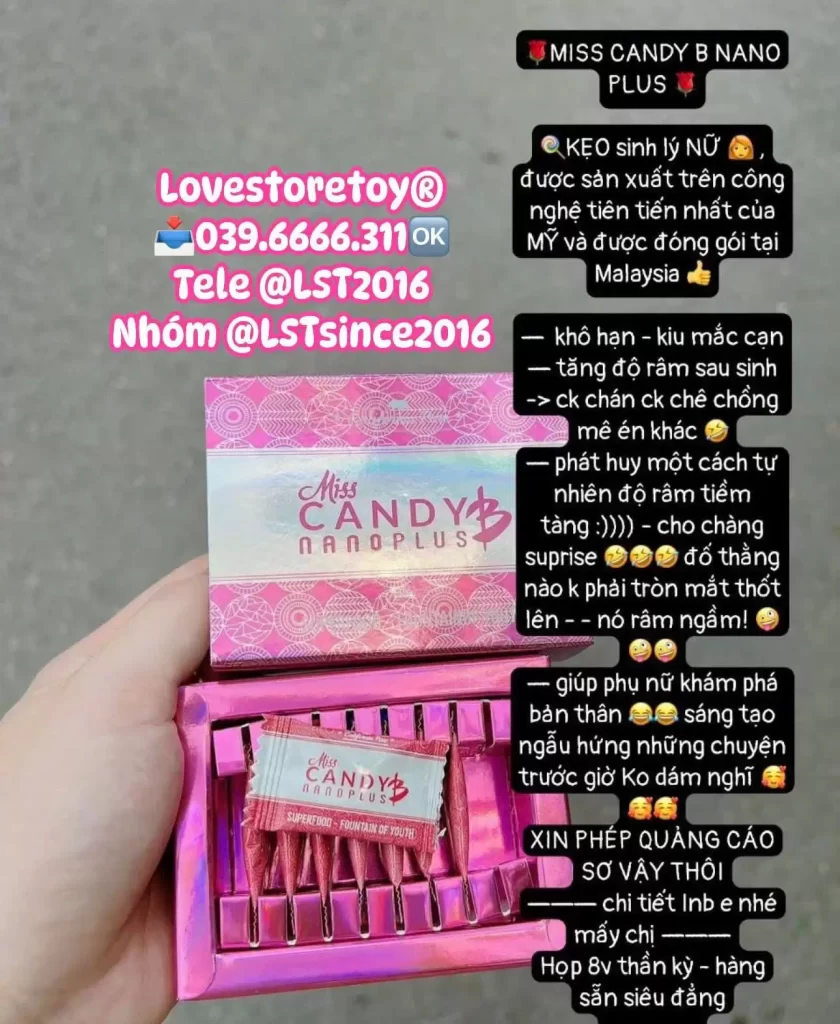 KẸO SÂM HỖ TRỢ SINH LÝ NỮ MISS CANDY B NANO PLUS