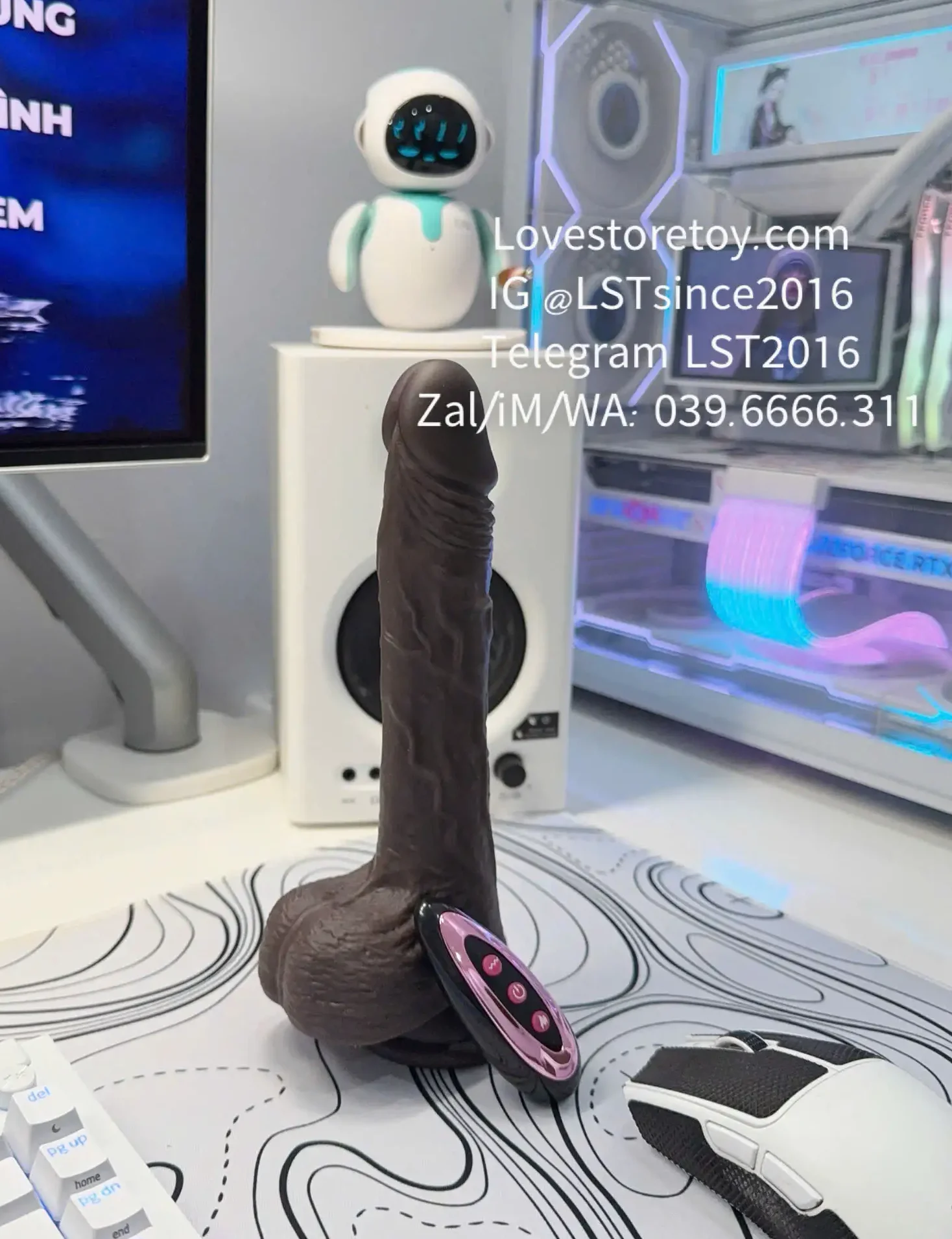 DƯƠNG VẬT GIẢ ĐIỀU KHIỂN TỪ XA BLACK DILDO